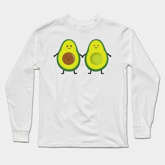 Cute avocado Long Sleeve T-Shirt by Morishasha